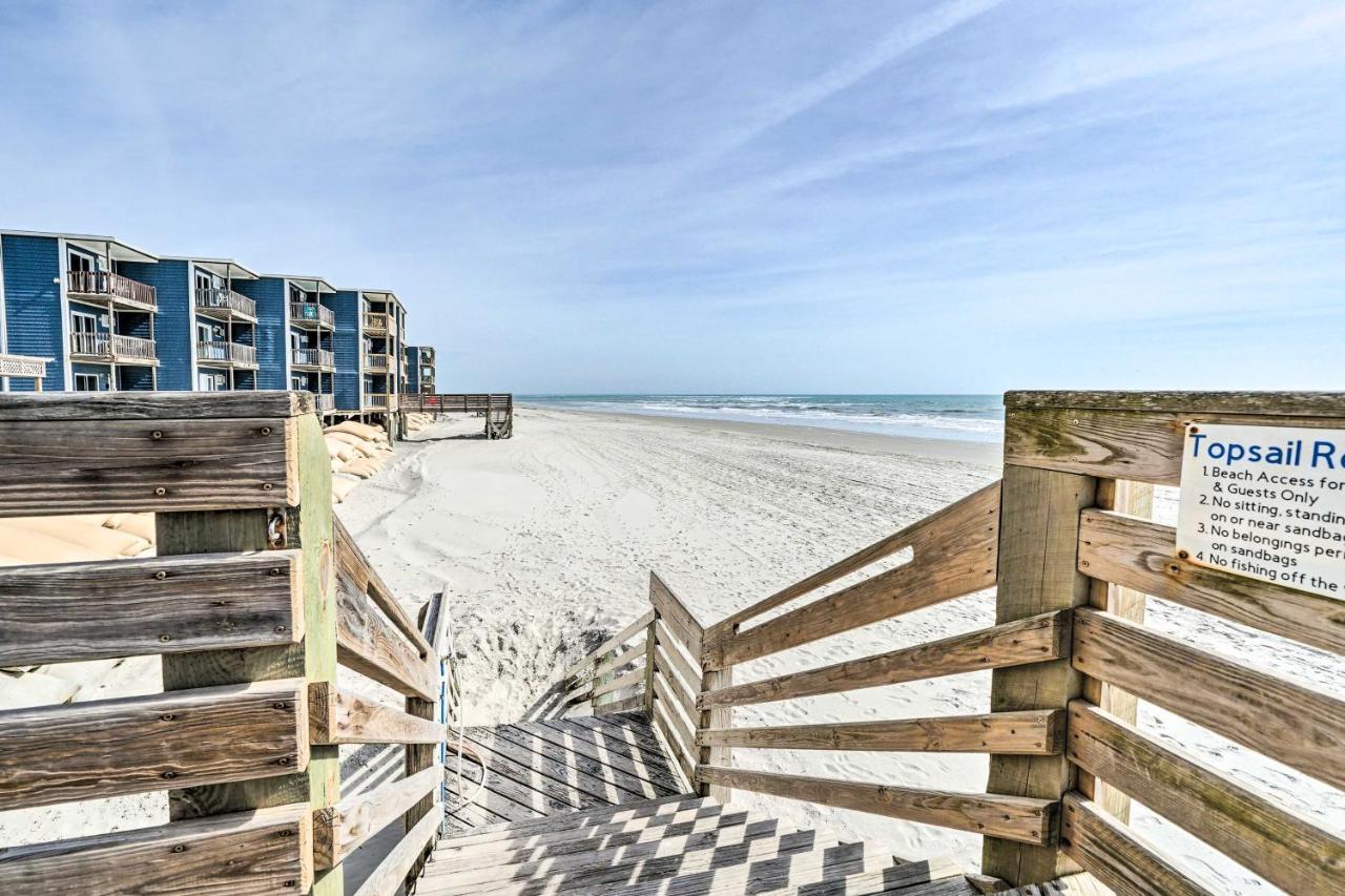 North Topsail Condo - Steps To Beach! North Topsail Beach Eksteriør billede